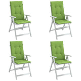 Cuscini da sedia Vidaxl 4 St High Back 120x50x4 cm in tessuto misto verde