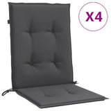 Coussins de chaise vidaxl 4 pcs basses bas 100x50x4 cm tissu mixte anthracite