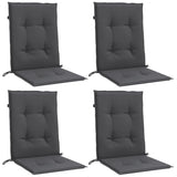 Coussins de chaise vidaxl 4 pcs basses bas 100x50x4 cm tissu mixte anthracite