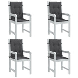 Coussins de chaise vidaxl 4 pcs basses bas 100x50x4 cm tissu mixte anthracite