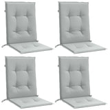Vidaxl stoelkussens 4 st lage rug 100x50x4 cm stof lichtgrijs