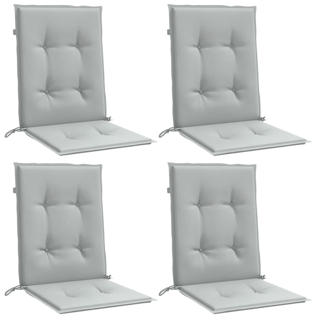 Coussins de chaise vidaxl 4 pcs basses bas 100x50x4 cm gris clair