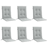 Vidaxl Chair cushions 6 pcs low back 100x50x4 cm Fabric light gray