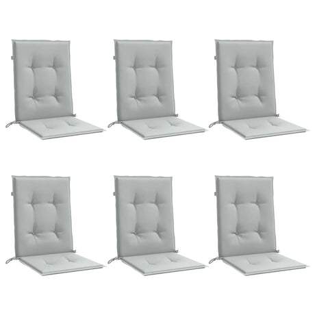 Vidaxl stoelkussens 6 st lage rug 100x50x4 cm stof lichtgrijs
