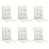 Vidaxl stoelkussens 6 st lage rug 100x50x4 cm stof gemêleerd crème
