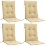 Vidaxl stoelkussens 4 st lage rug 100x50x4 cm stof gemêleerd beige