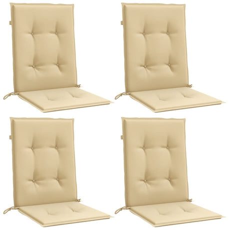 Vidaxl stoelkussens 4 st lage rug 100x50x4 cm stof gemêleerd beige