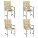 Coussins de chaise vidaxl 4 pcs bas arrière 100x50x4 cm en tissu mixte beige