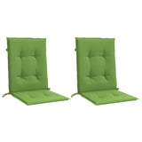 Coussins de chaise vidaxl 2 pcs bas dos 100x50x4 cm en tissu vert mélangé