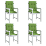 Vidaxl stoelkussens 4 st lage rug 100x50x4 cm stof gemêleerd groen