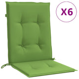 Vidaxl stolputer 6 stk korsrygg 100x50x4 cm stoff Mixed Green