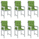 Coussins de chaise vidaxl 6 pcs bas dos 100x50x4 cm en tissu vert mélangé