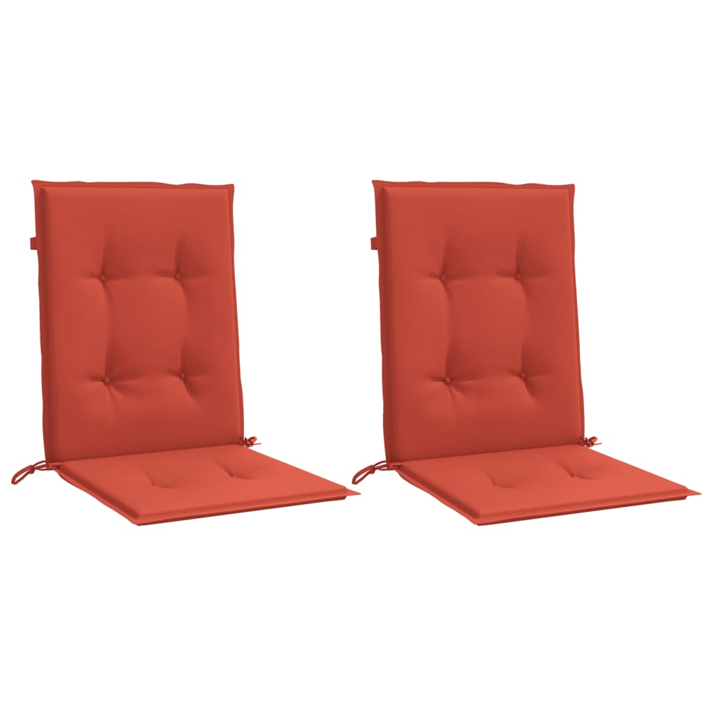 Cojines de silla Vidaxl 2 pcs Back 100x50x4 CM Fabric Rojo