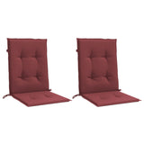 Cojines de silla de Vidaxl 2 pcs Back 100x50x4 CM Fabric de vino mixto rojo