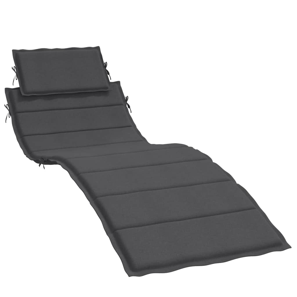 Vidaxl Lounger Blaphion 186x58x3 cm tkanina mešana antracit -barvana