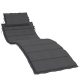 Vidaxl Lounger Kissen 186x58x3 cm Stoff gemischt Anthrazit -gelöscht