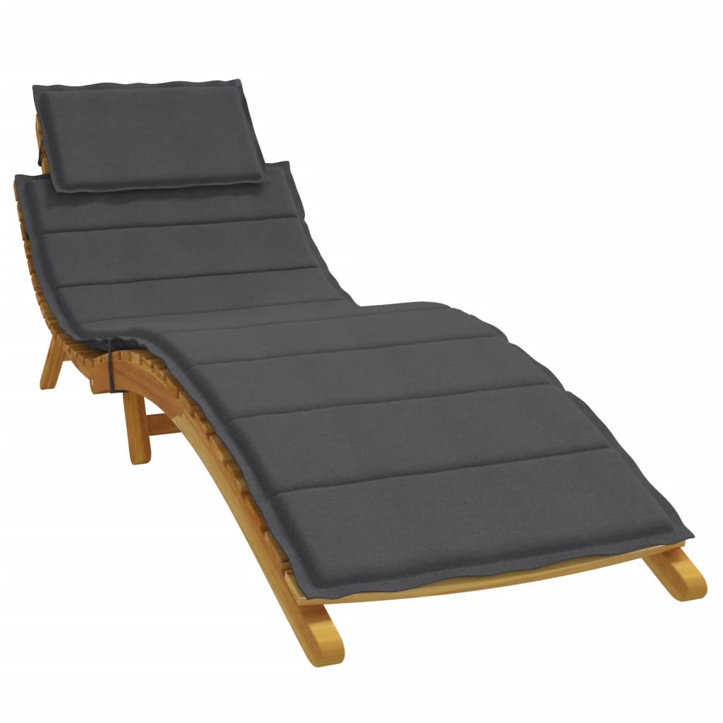 Vidaxl Lounger Cushion 186x58x3 cm Tissu mixte anthracite -colored