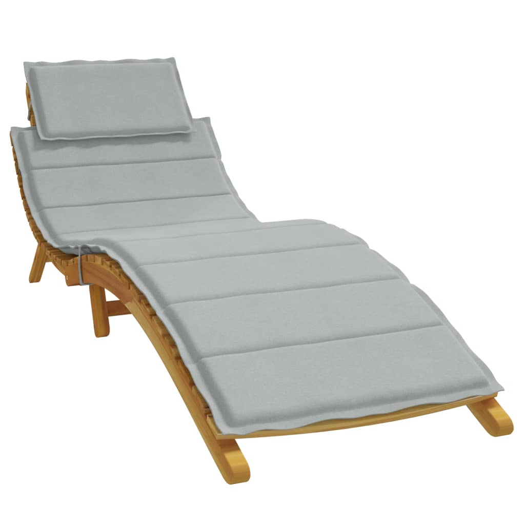 Vidaxl Lounger Cushion 186x58x3 cm stof blandet lysegrå