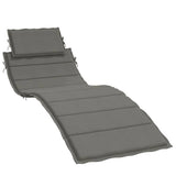 VIDAXL LOUNGER CUSHION 186X58X3 CM Mieszany ciemnoszary