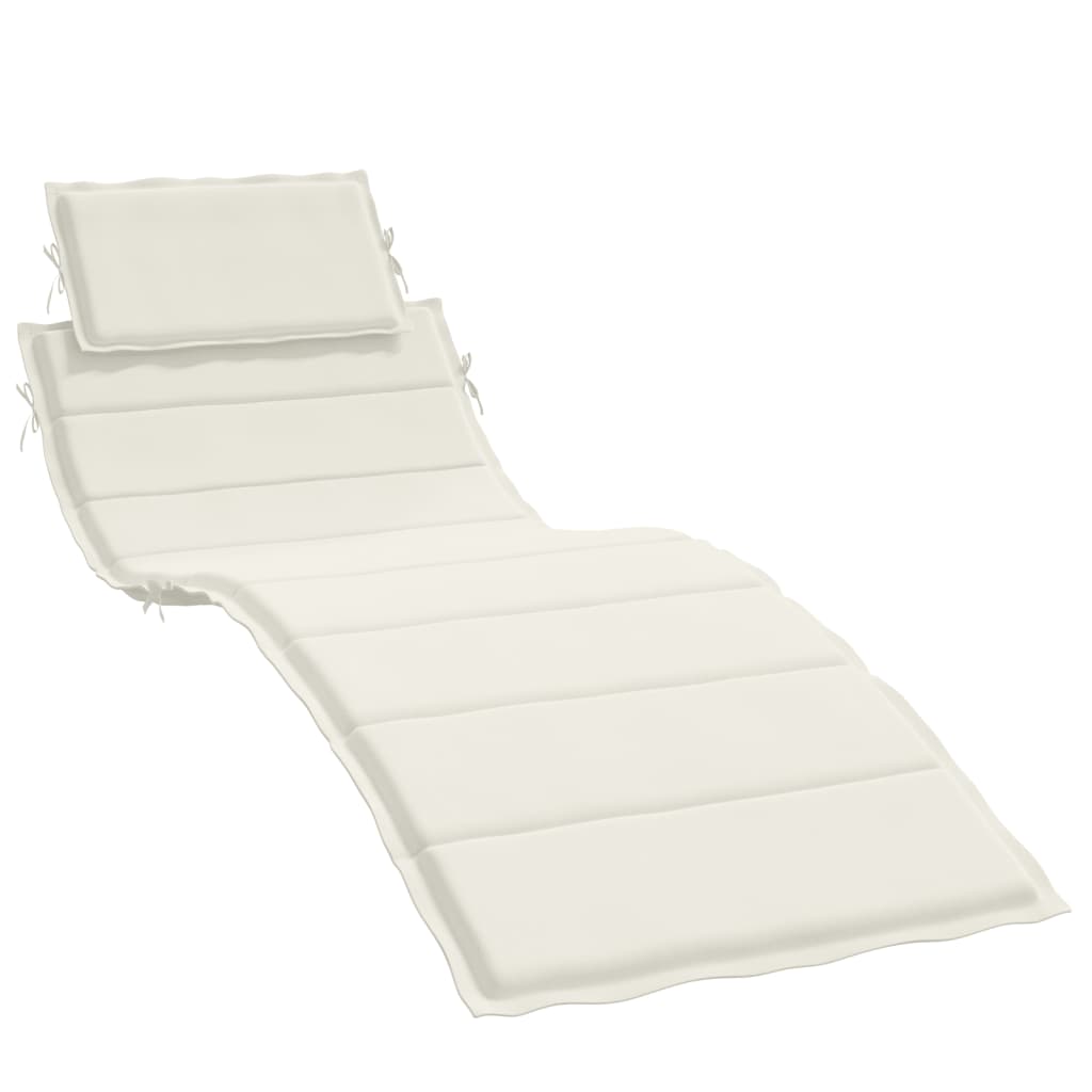 Vidaxl Lounger Cushion 186x58x3 CM Tyg Mixed Cream -Colored