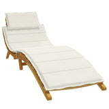 Vidaxl lounger cushion 186x58x3 cm fabric mixed cream -colored