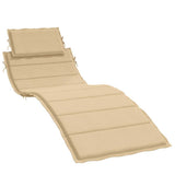 Vidaxl ligbedkussen 186x58x4 cm stof gemêleerd beige
