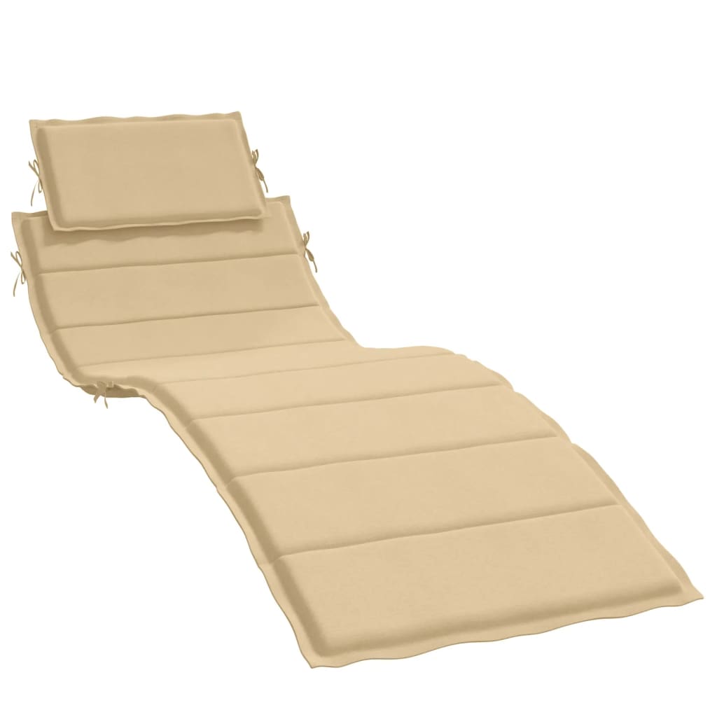 Vidaxl Lounger Kissen 186x58x3 cm Stoff gemischt Beige