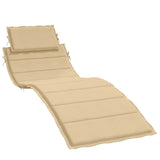 Vidaxl Lounger Cushion 186x58x3 cm stoff Mixed Beige