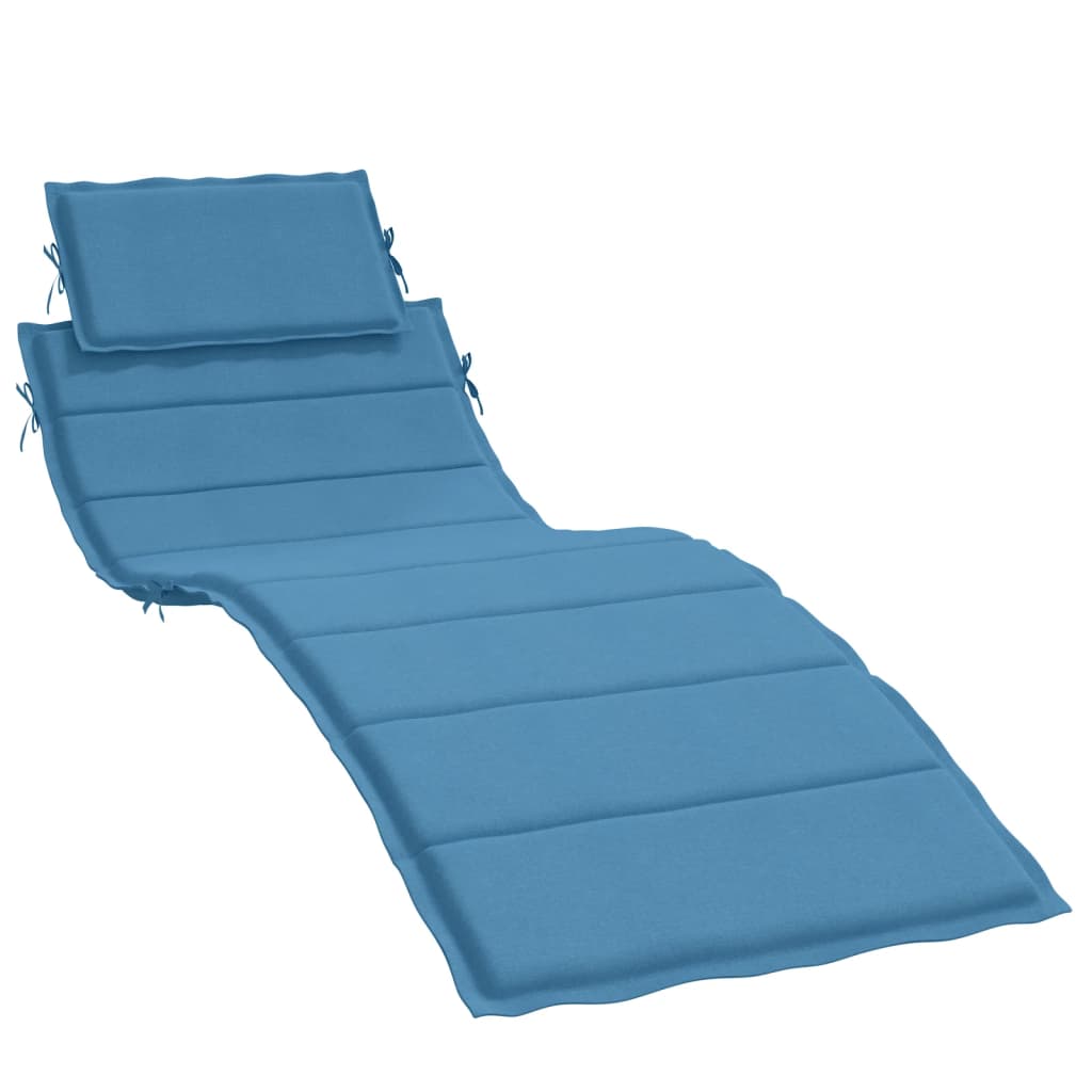 Vidaxl Lounger Cushion 186x58x3 cm Fabric Bleu mélangé