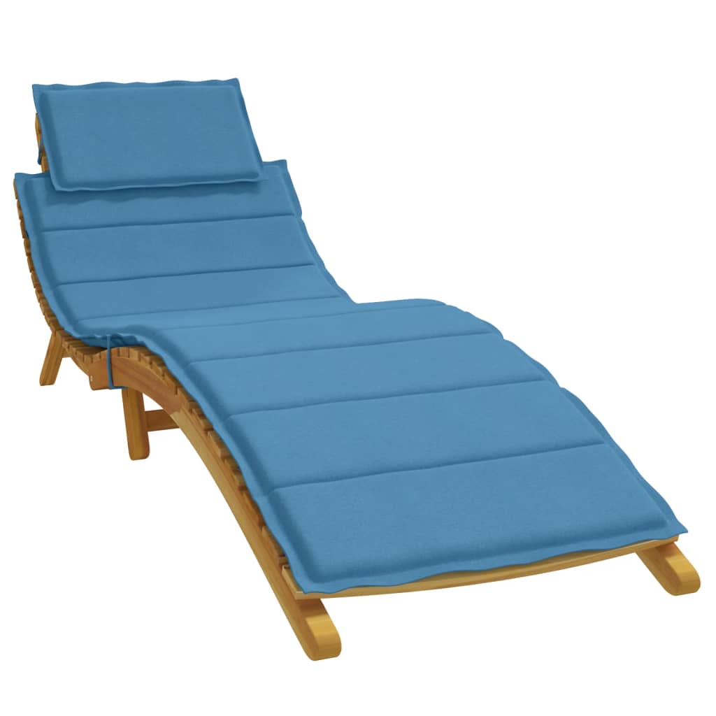 Vidaxl Lounger Cushion 186x58x3 cm Fabric Bleu mélangé