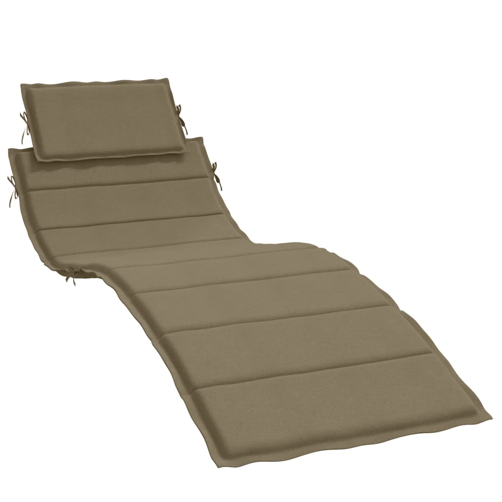 Vidaxl Lounger Cushion 186x58x3 cm stof blandet taupe