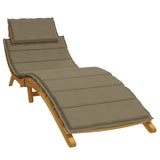 Vidaxl Lounger Cushion 186x58x3 cm Stoff Mixed Taupe