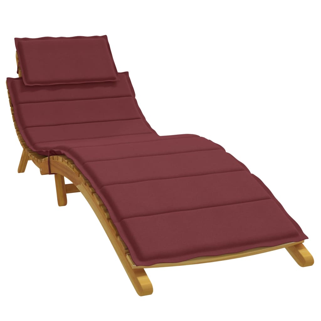 VidaXL lounger cushion 186x58x3 cm fabric mixed wine red