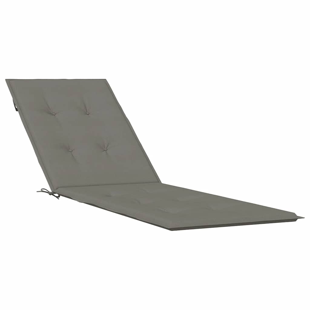 Vidaxl terrasstoelkussen (75+105) x 50 x 4 cm stof gemêleerd donkergrijs