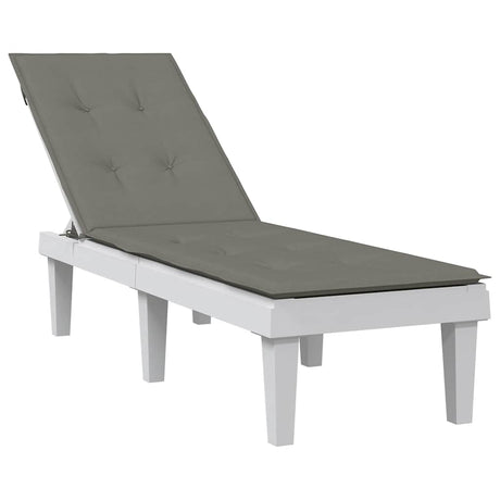 Vidaxl terrasstoelkussen (75+105) x 50 x 4 cm stof gemêleerd donkergrijs