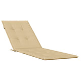 Vidaxl uteplats stol kudde (75+105) x50x3 cm tyg blandad beige