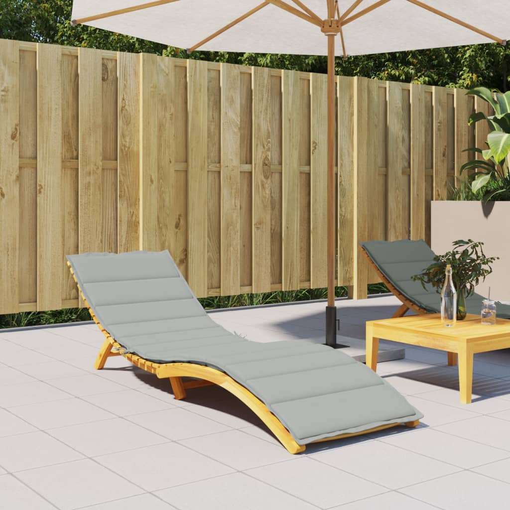 Vidaxl Lounger Kissen 200x50x4 cm Stoff gemischt hellgrau