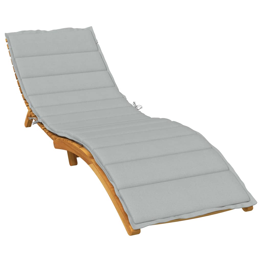 VIDAXL LOUNGER RUSHION 200x50x4 cm Mieszany jasnoszary szary