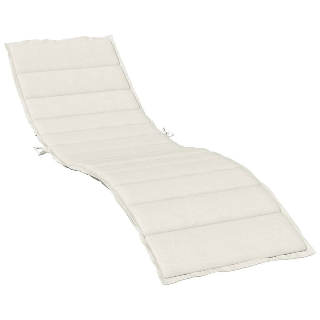 Vidaxl Lounger Cushion 200x50x4 CM Tyg Mixed Cream -Colored