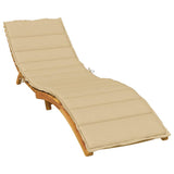 Vidaxl Lounger Kissen 200x50x4 cm Stoff gemischt Beige