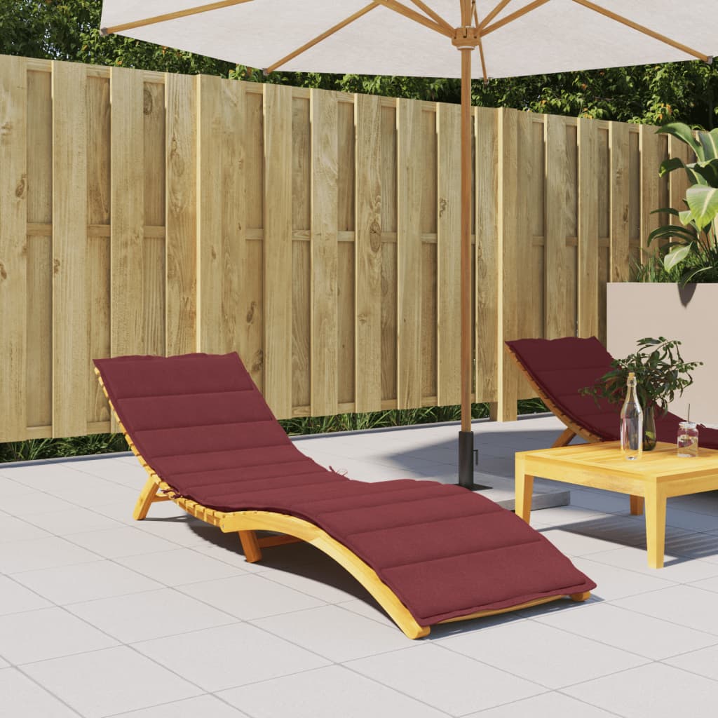 VIDAXL LOUNGER DUMHION 200x50x4 cm Mieszane wino czerwone