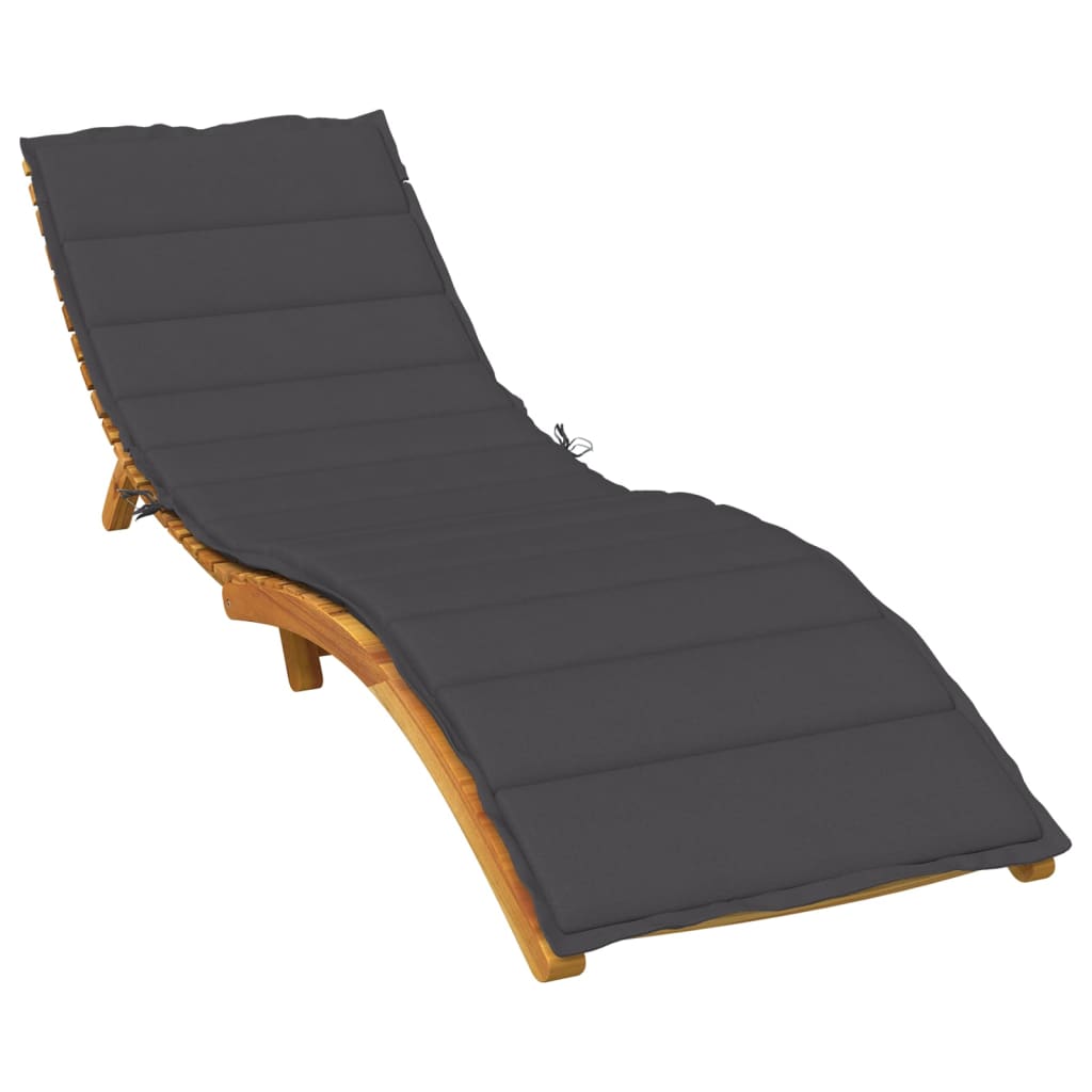 Vidaxl Lounger Cushion 200x60x4 CM Tyg Mixed Anthracite -färgad