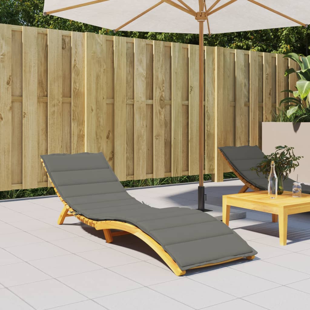 Vidaxl Lounger polštář 200x60x4 cm látka smíšená tmavě šedá