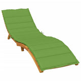 Vidaxl Lounger Cushion 200x60x4 cm tyg blandat grönt