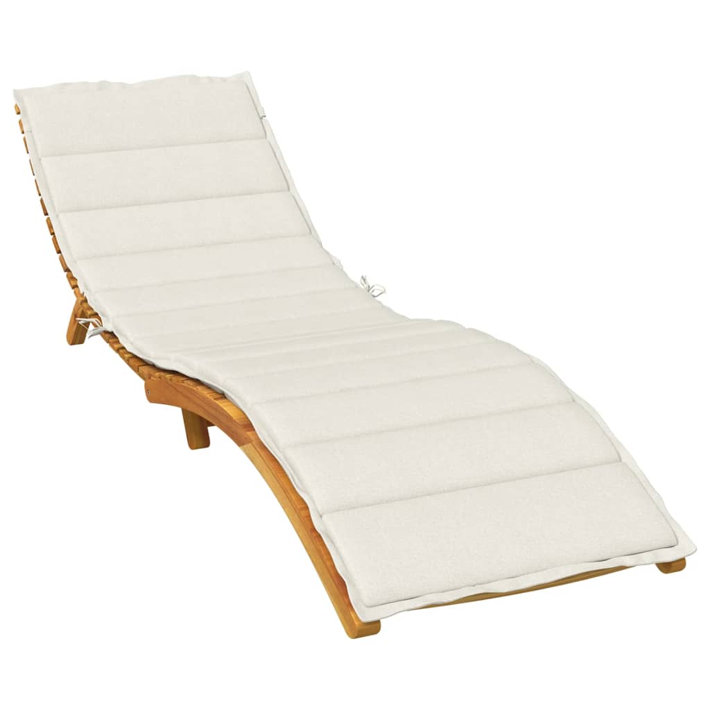 Vidaxl lounger cushion 200x70x4 cm fabric mixed cream -colored