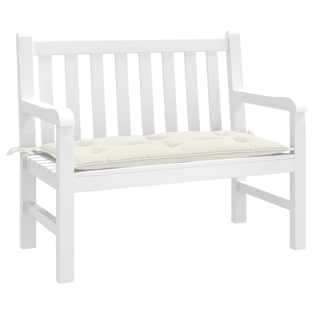 VIDAXL Garden Bench blazina 100x50x7 cm tkanina mešana smetana -barvna