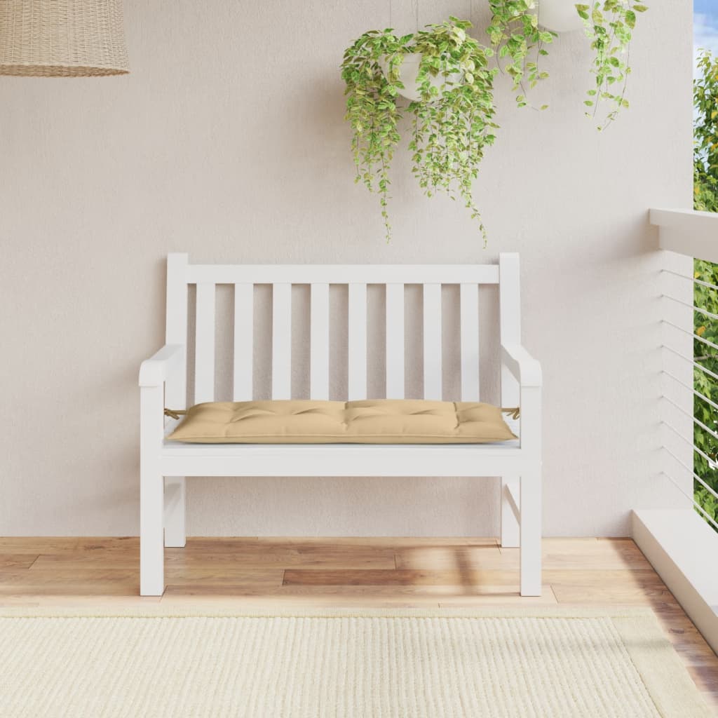 Vidaxl Garden Bench Cushion 100x50x7 CM Fabric Beige