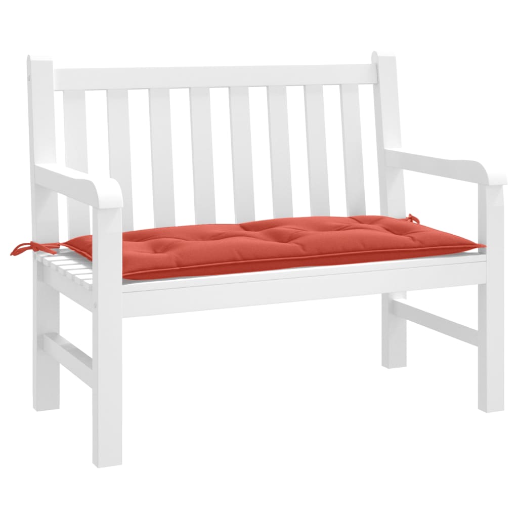 VIDAXL Garden Bench blazina 100x50x7 cm tkanina mešana rdeča