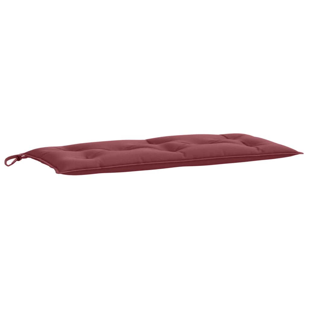 Vidaxl Garden Banc Cushion 100x50x7 cm Tissu vin mélangé rouge