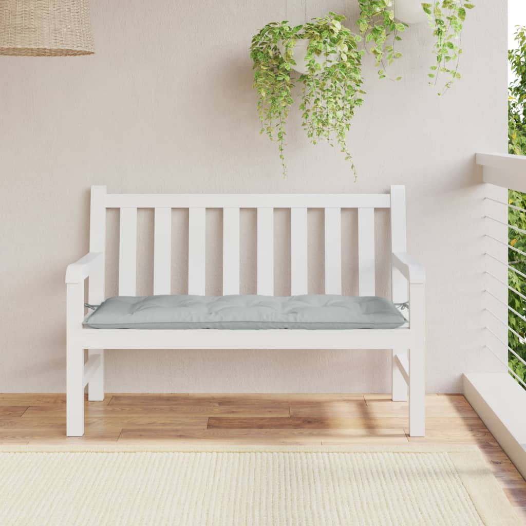 Vidaxl garden bench cushion 120x50x7 cm fabric mixed light gray